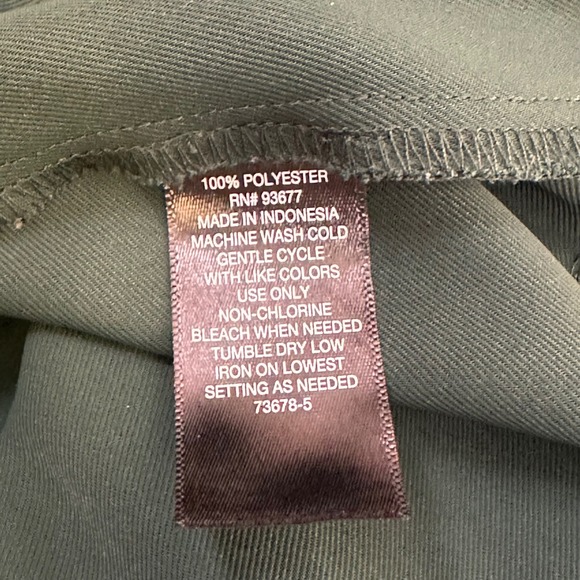 Worthington Women's Forest Green Bow Tie Midi Dress Long Sleeve Career Size M - Picture 16 of 16